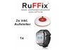 RuFFix ® Komplettset | 2x Funk-Rufbuttons + 1x Funk-Armbandpager