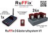 RuFFix ® Komplettset | 24x Pager + 1x Sendeeinheit + 2x Ladegerät - Gästeruf / Personenruf